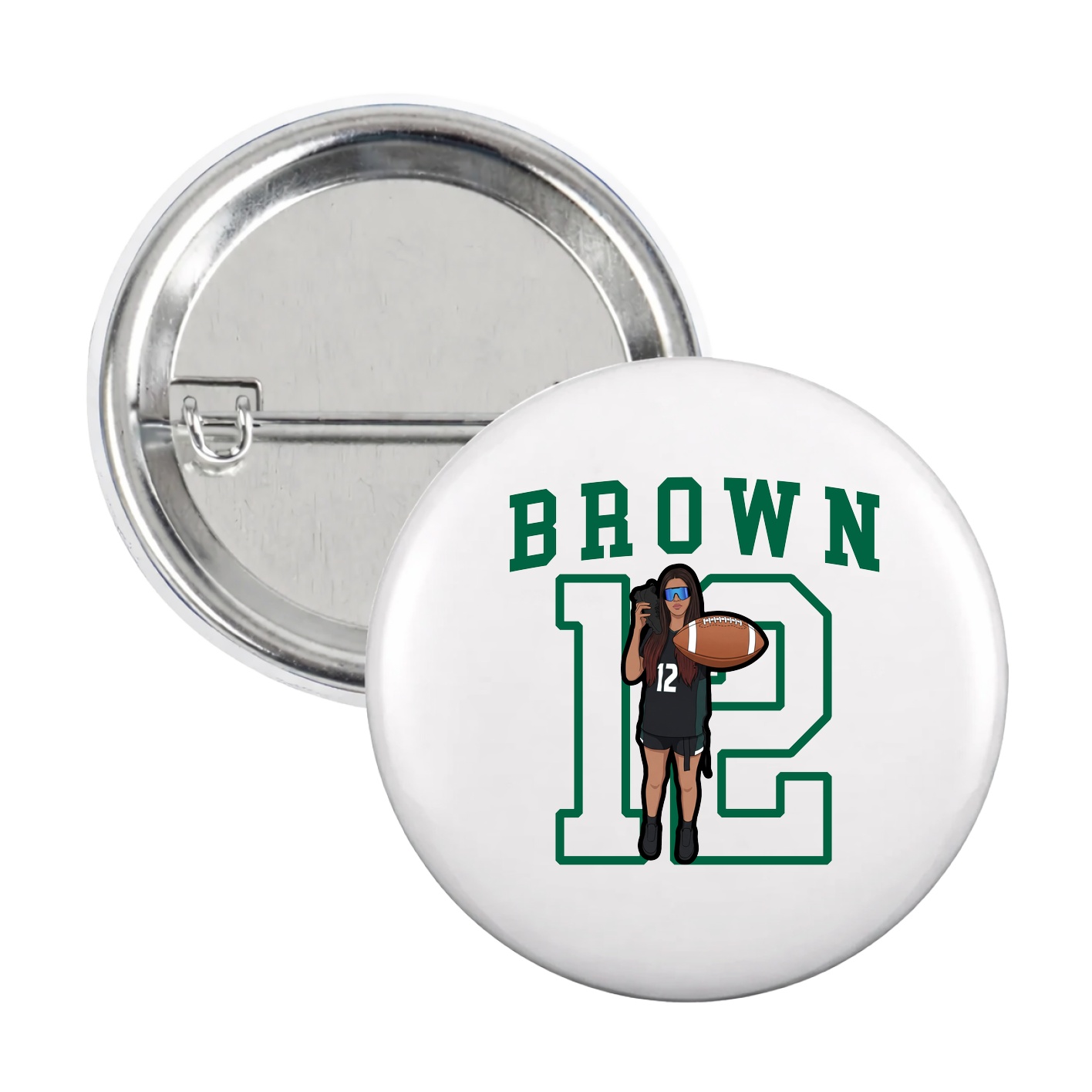 Game Day Button — Shirsey in White