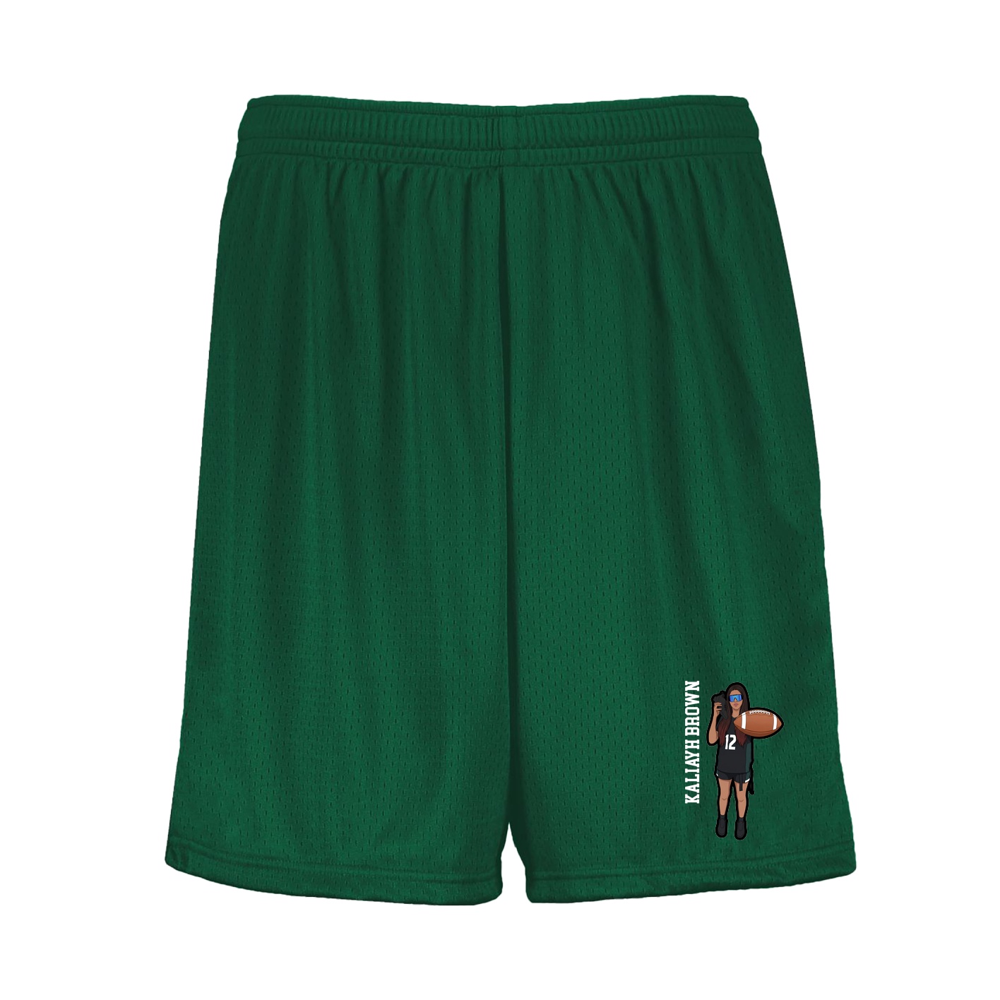 Shorts — Name Vertical in Green