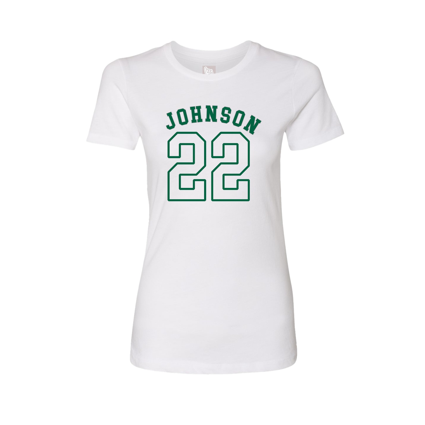 Fitted Women's Tee — Shirsey Arch in White