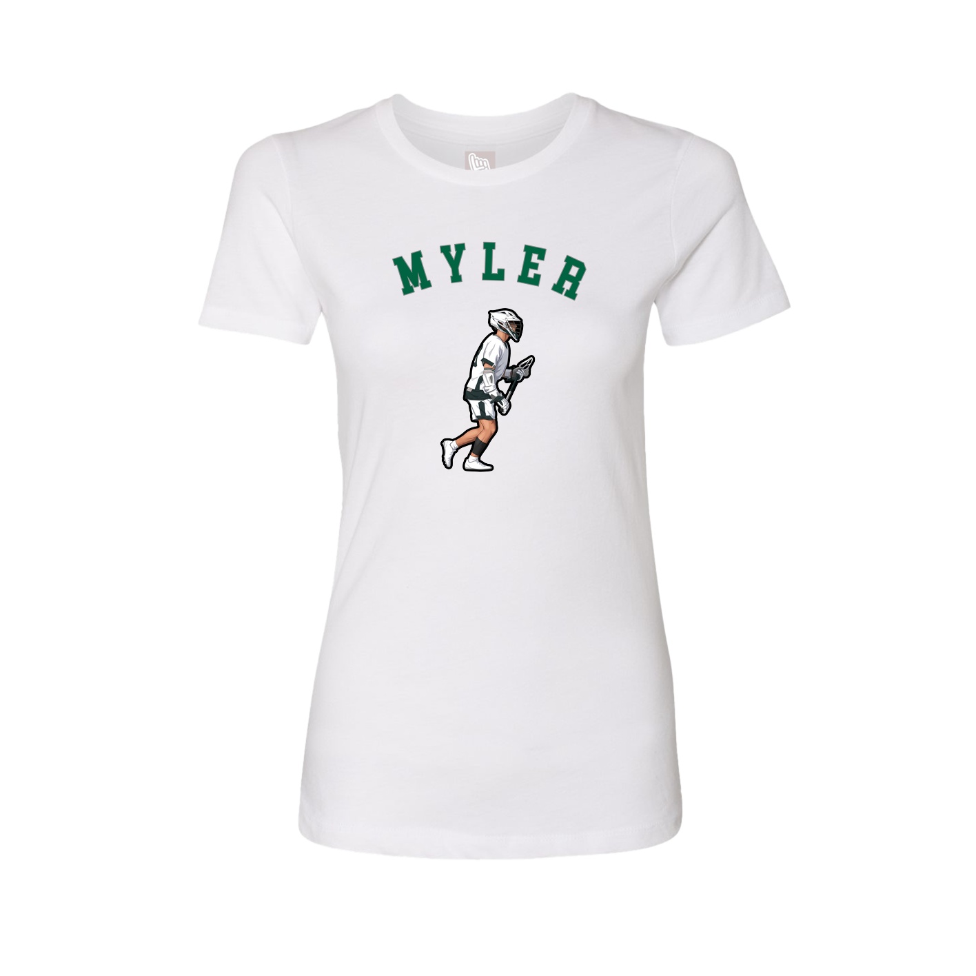 Fitted Women's Tee — Shirsey Arch in White
