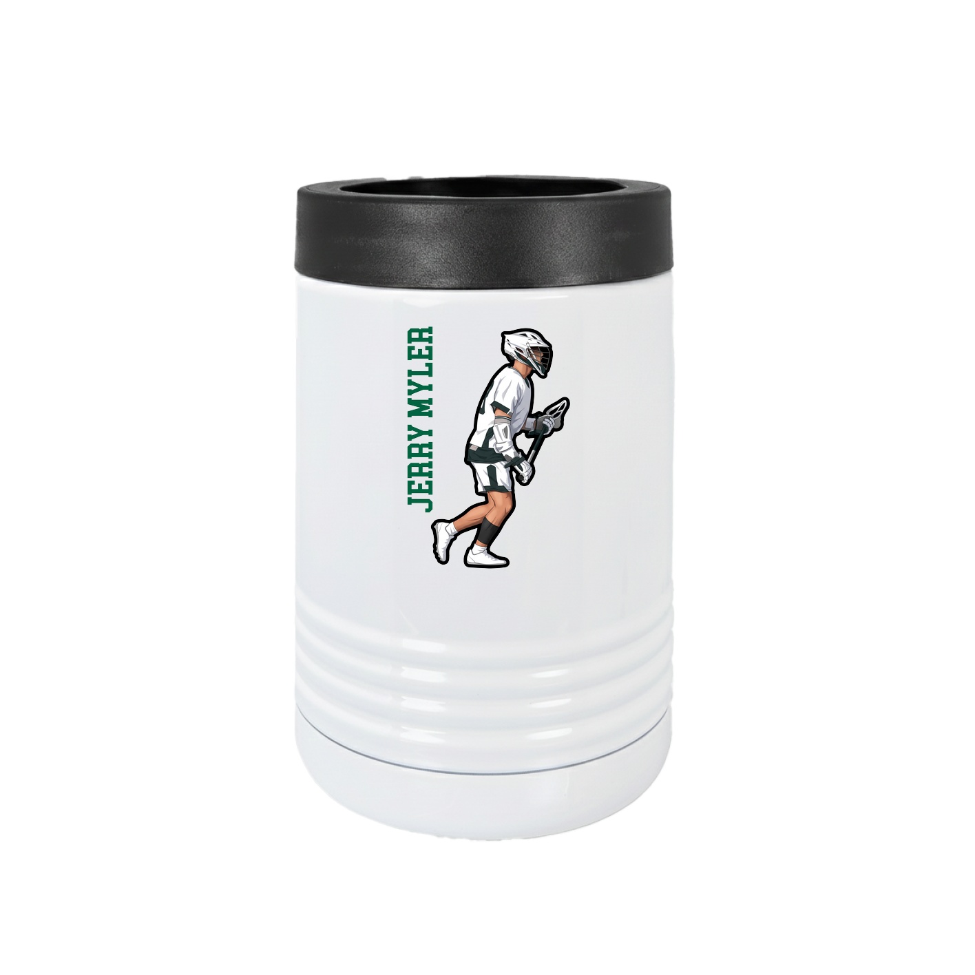 Beverage Holder — Name Vertical in White