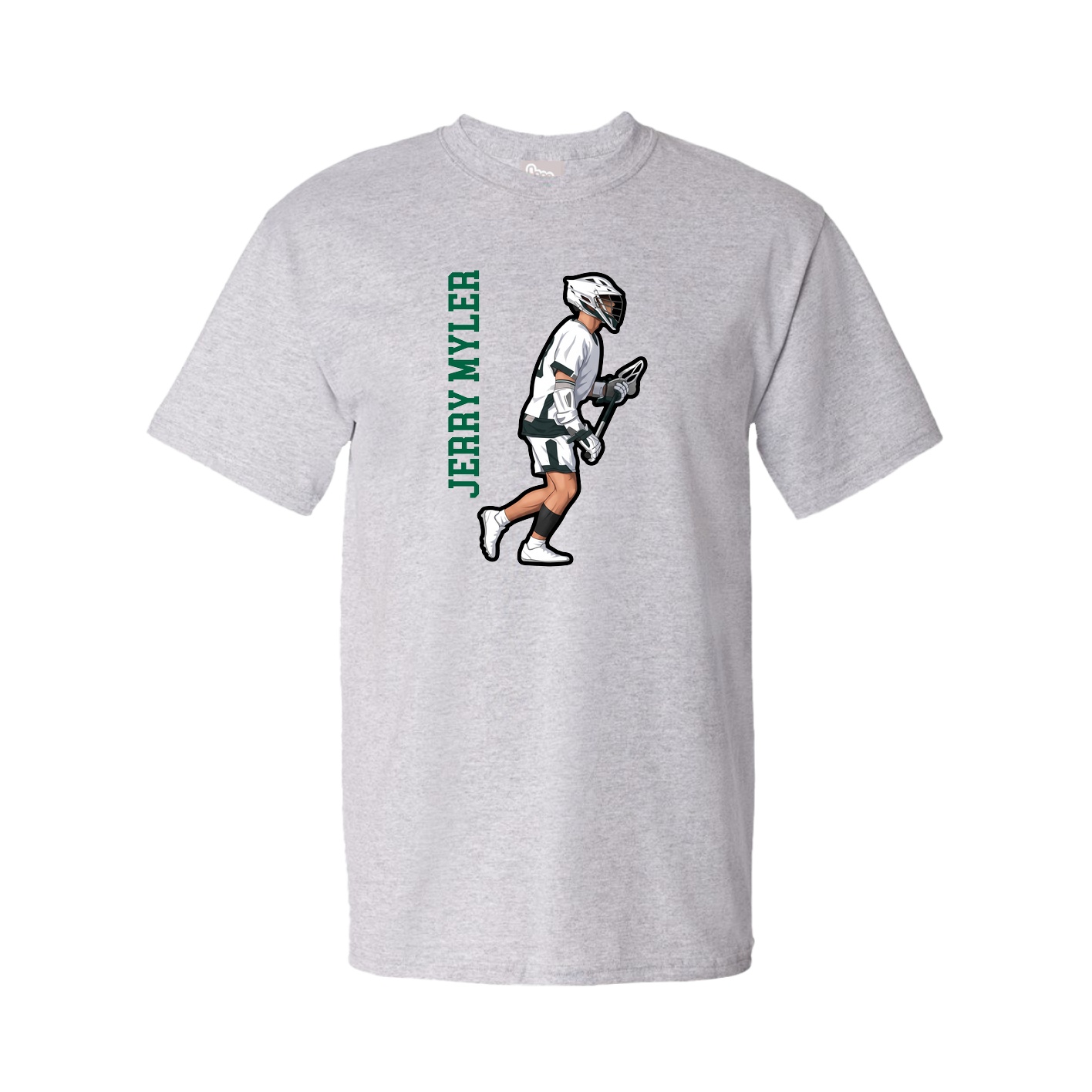Youth Tee — Name Vertical in Grey