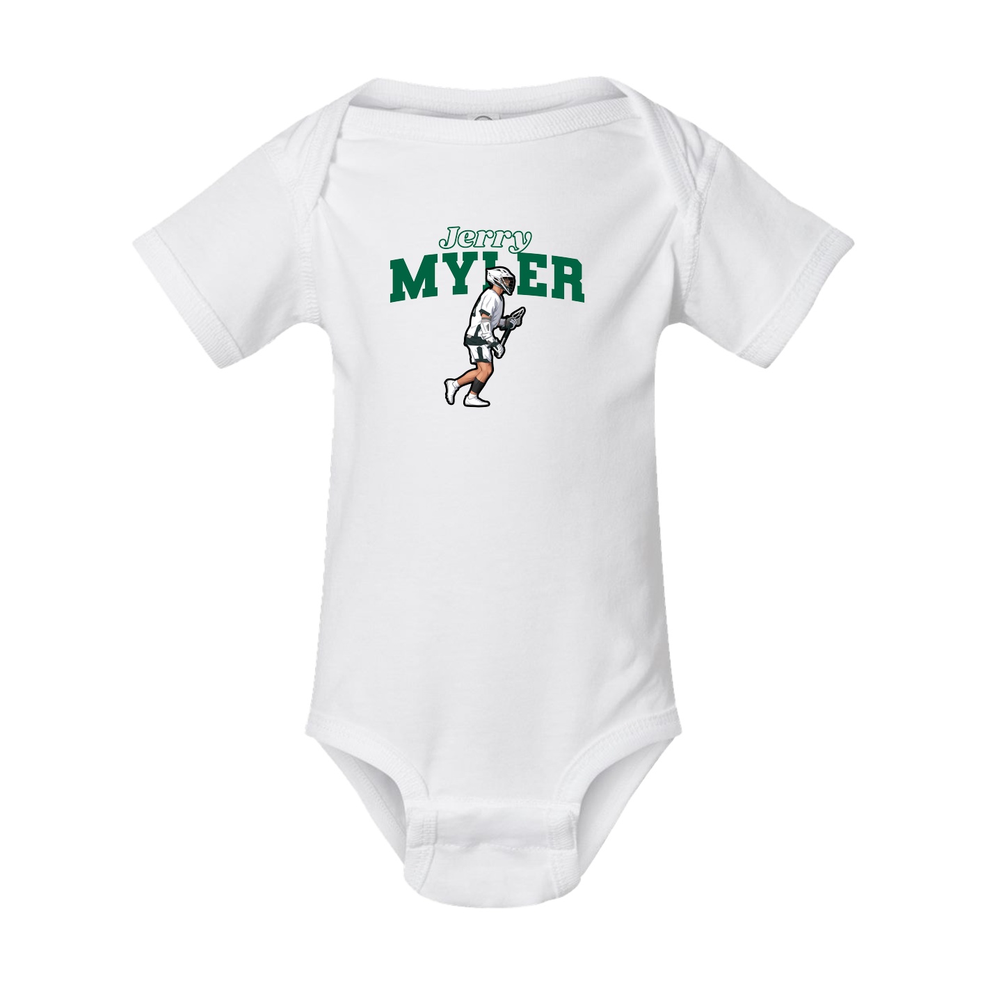 Baby Onesie — Name Arch in White