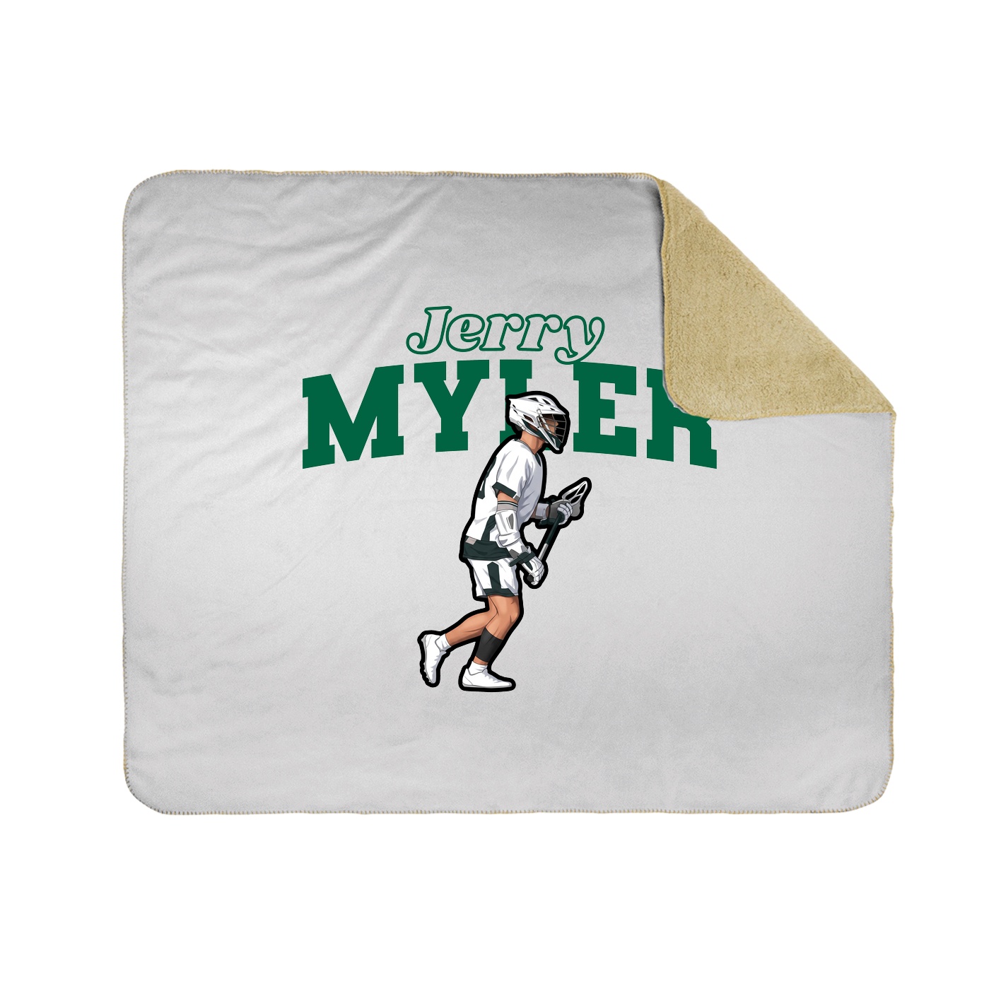 Throw Blanket — Name Arch in White