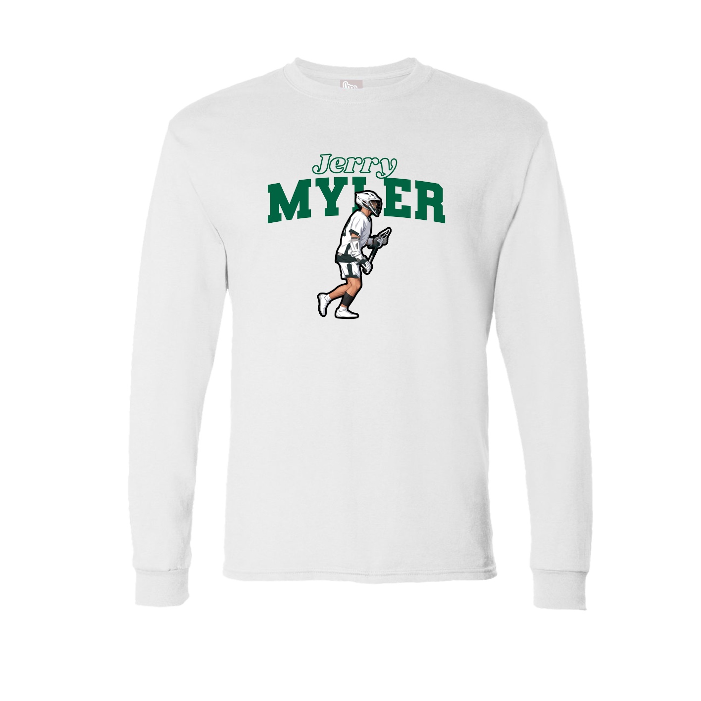 Long Sleeve Tee — Name Arch in White