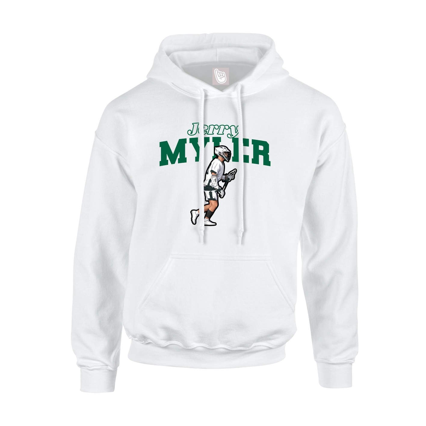 Hoodie — Name Arch in White