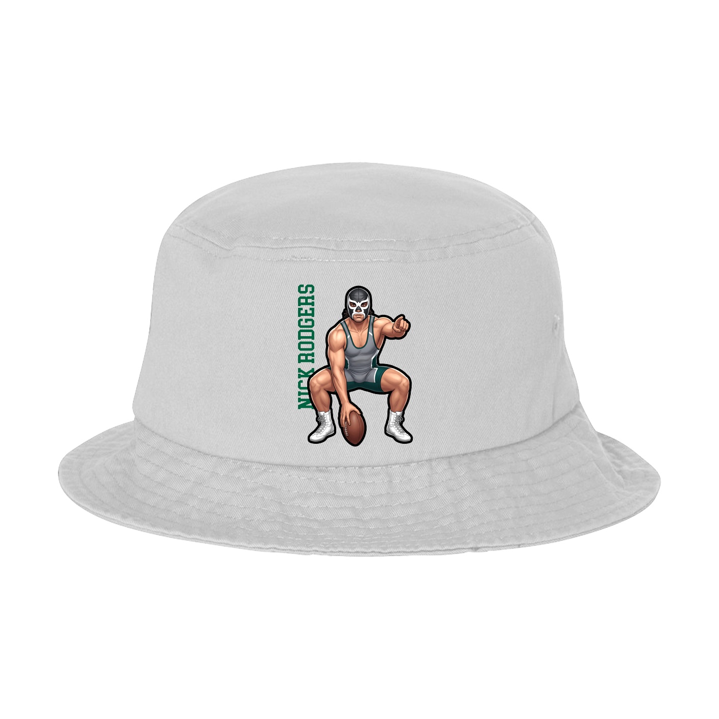 Bucket Cap — Name Vertical in White