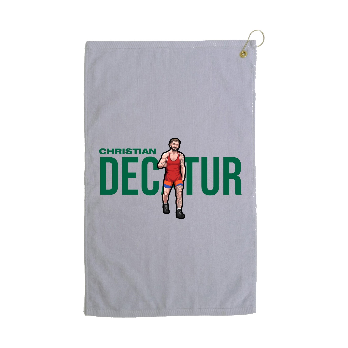 Golf Towel — Player Name in Grey