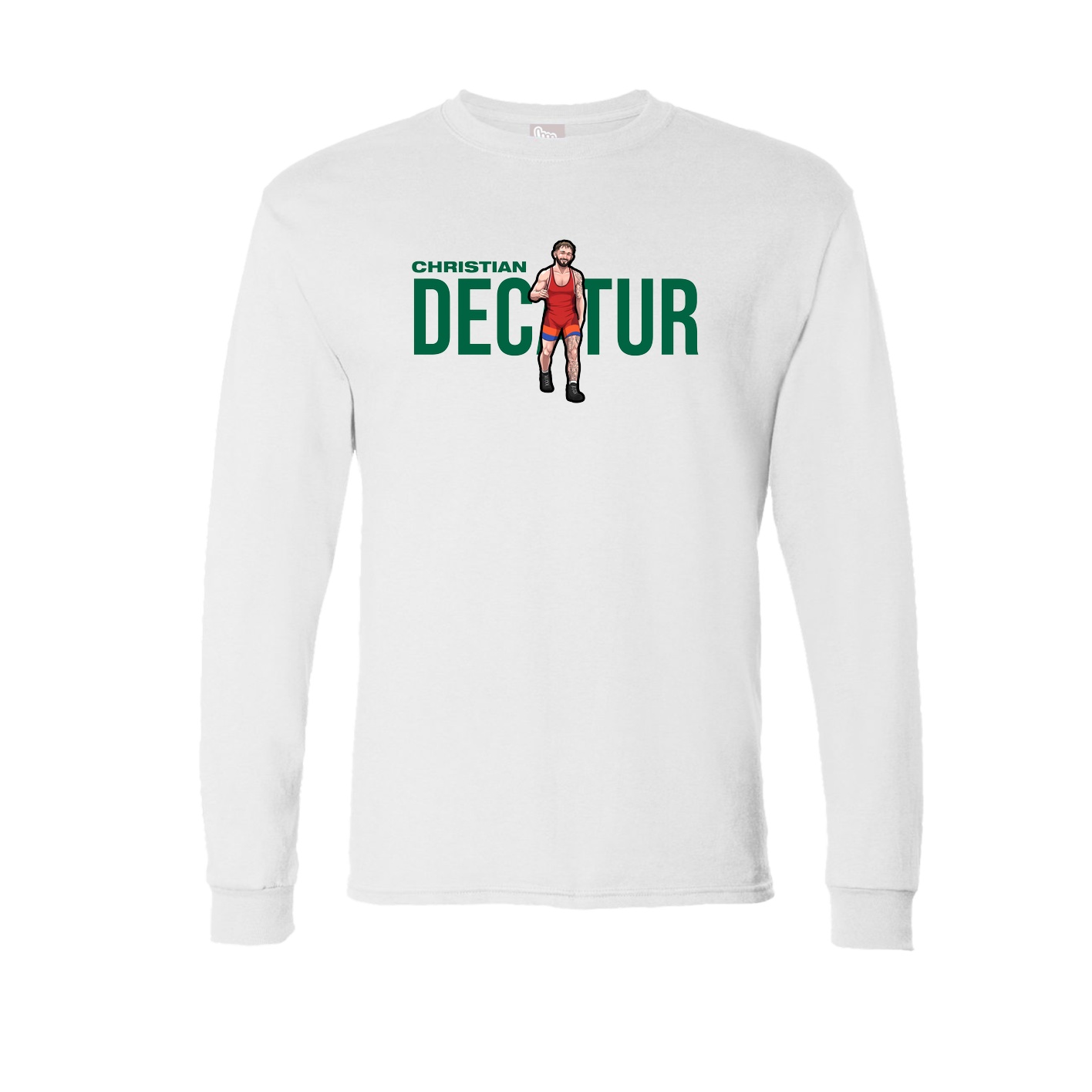 Long Sleeve Tee — Player Name in White