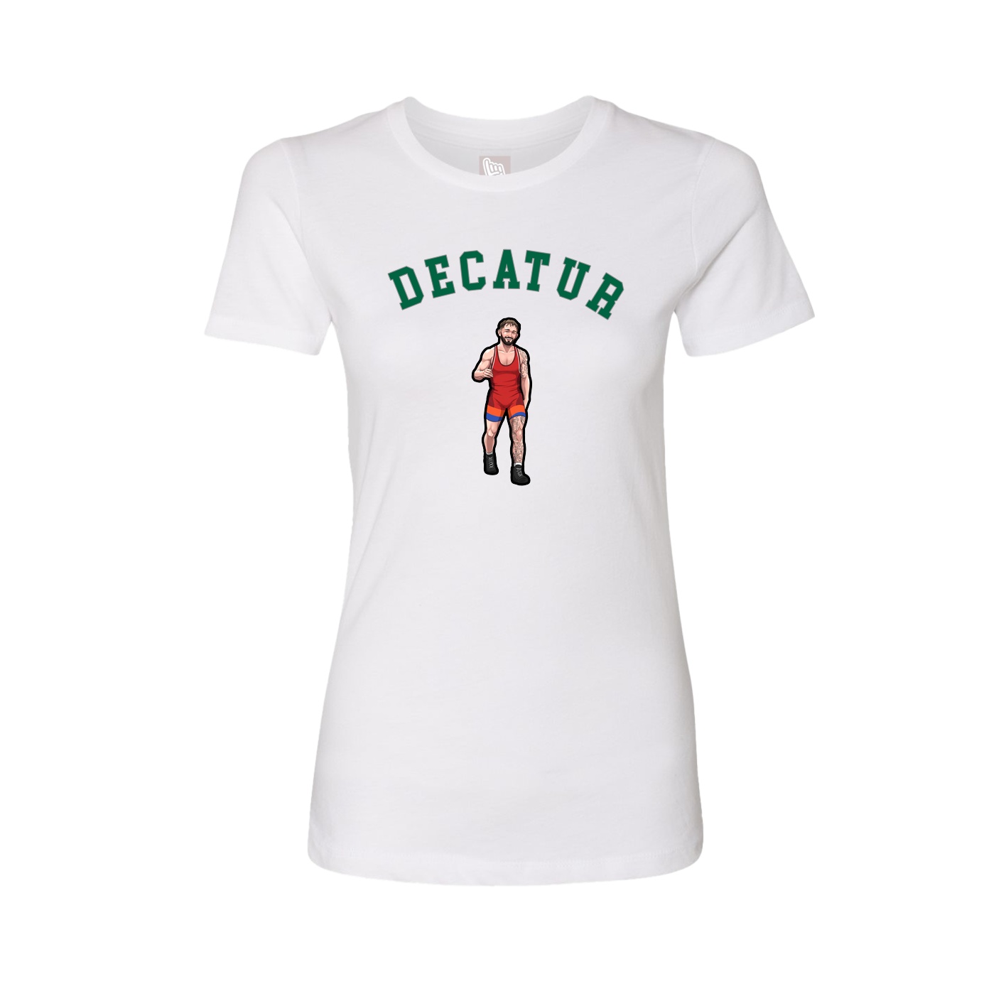 Fitted Women's Tee — Shirsey Arch in White