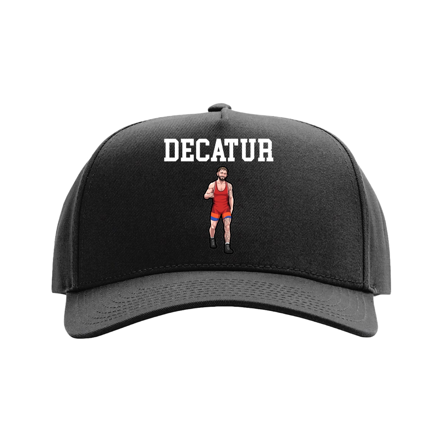 Full Fabric Five-Panel Champ Cap — Shirsey in Black