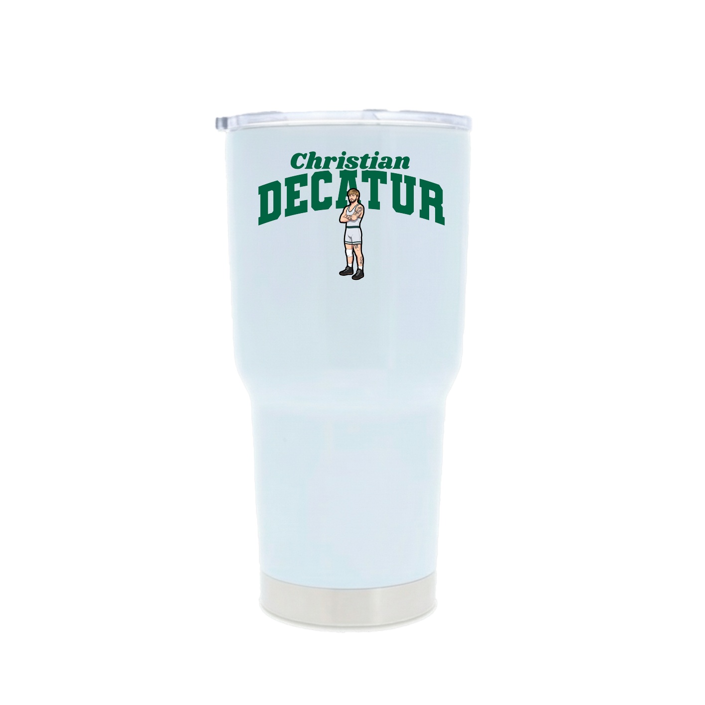 30oz Stainless Steel Tumbler — Signature Arch in White