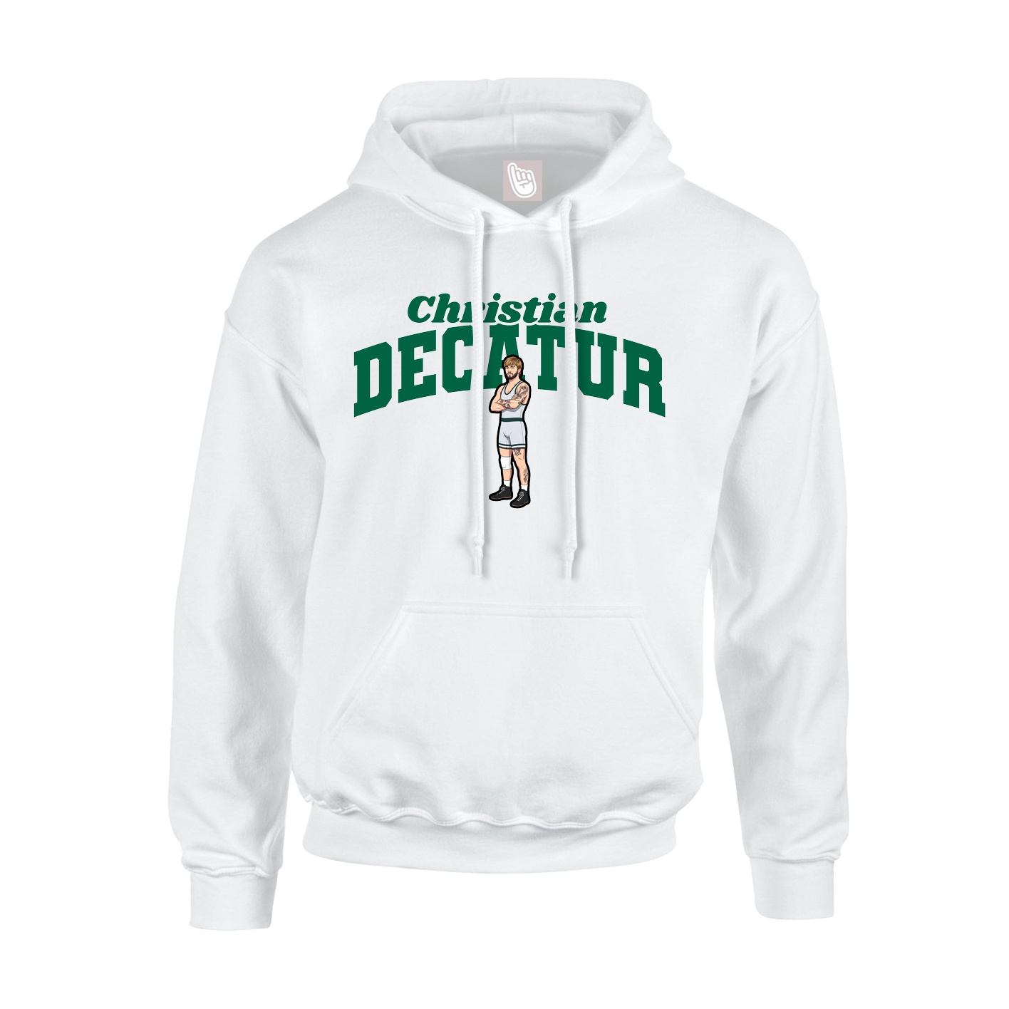 Youth Hoodie — Signature Arch in White