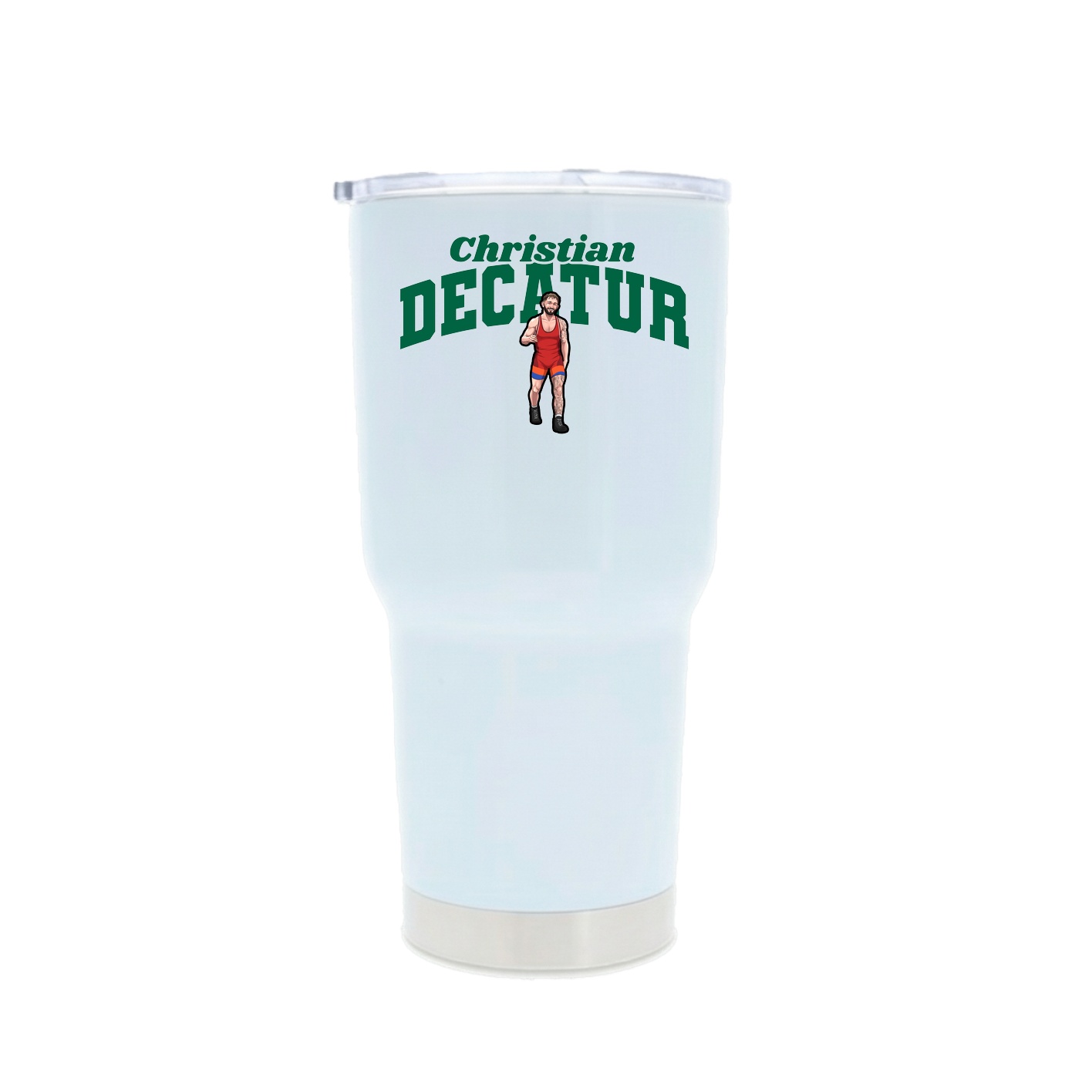 30oz Stainless Steel Tumbler — Signature Arch in White