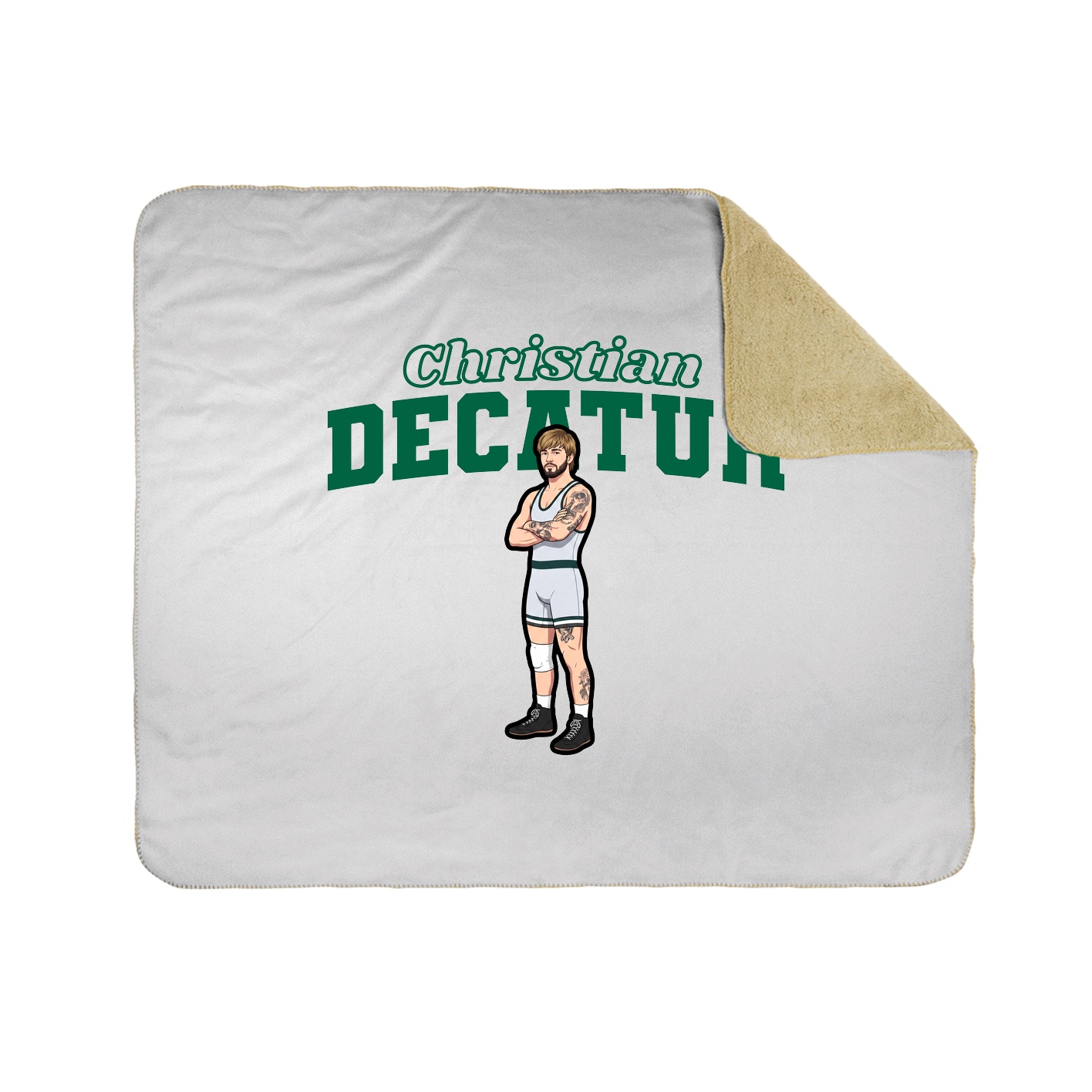 Throw Blanket — Name Arch in White