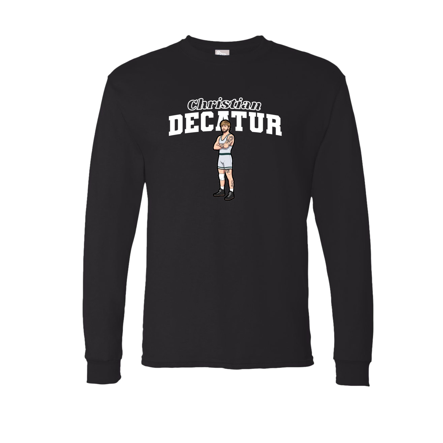 Long Sleeve Tee — Name Arch in Black
