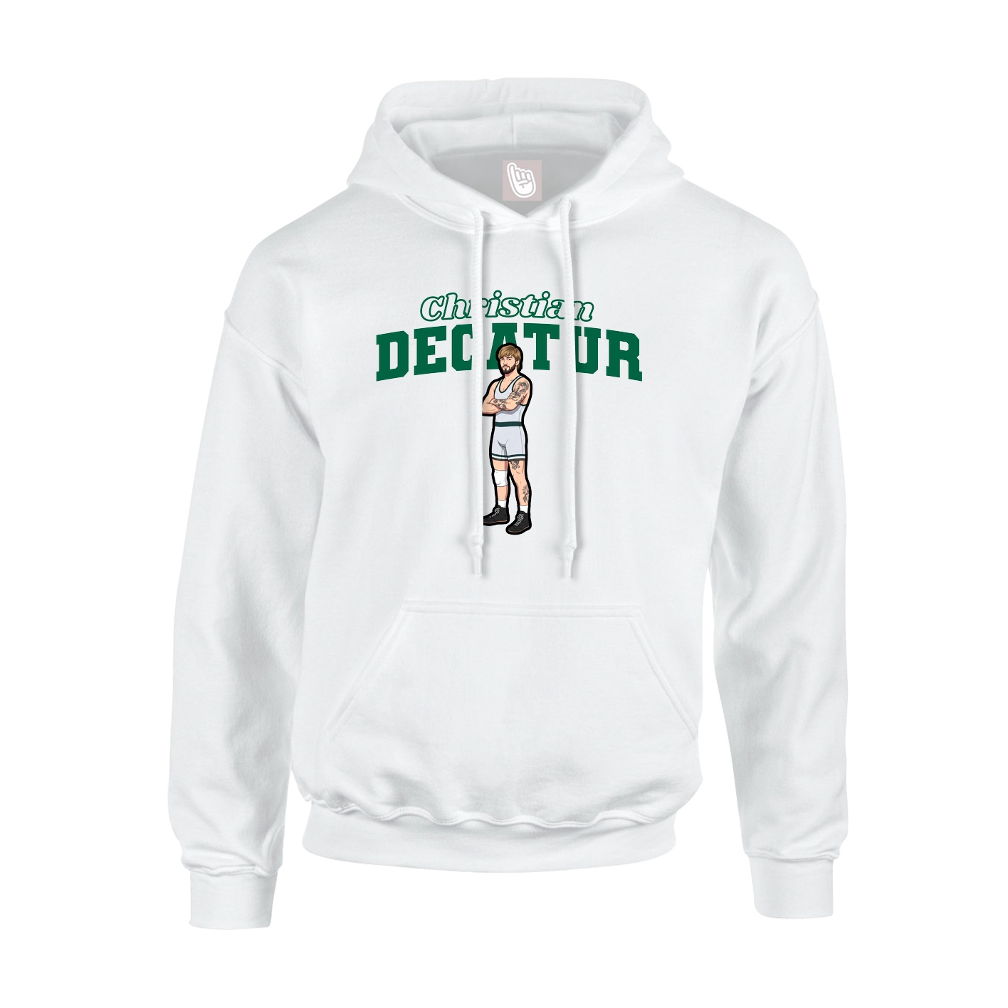Hoodie — Name Arch in White