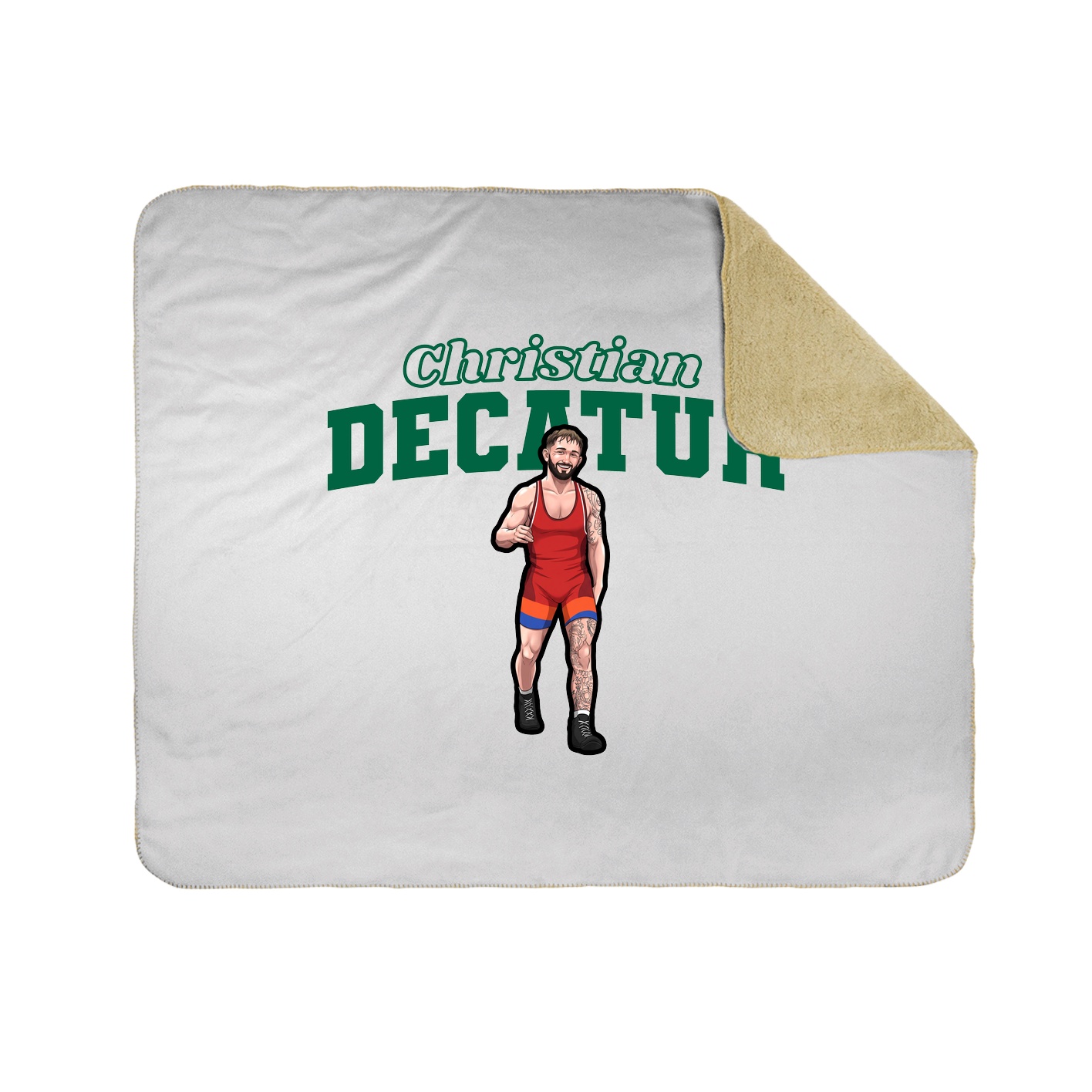 Throw Blanket — Name Arch in White