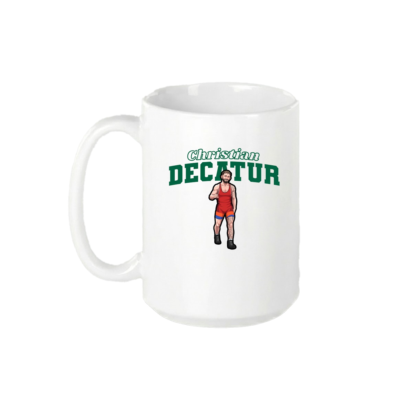 15oz Coffee Mug — Name Arch in White