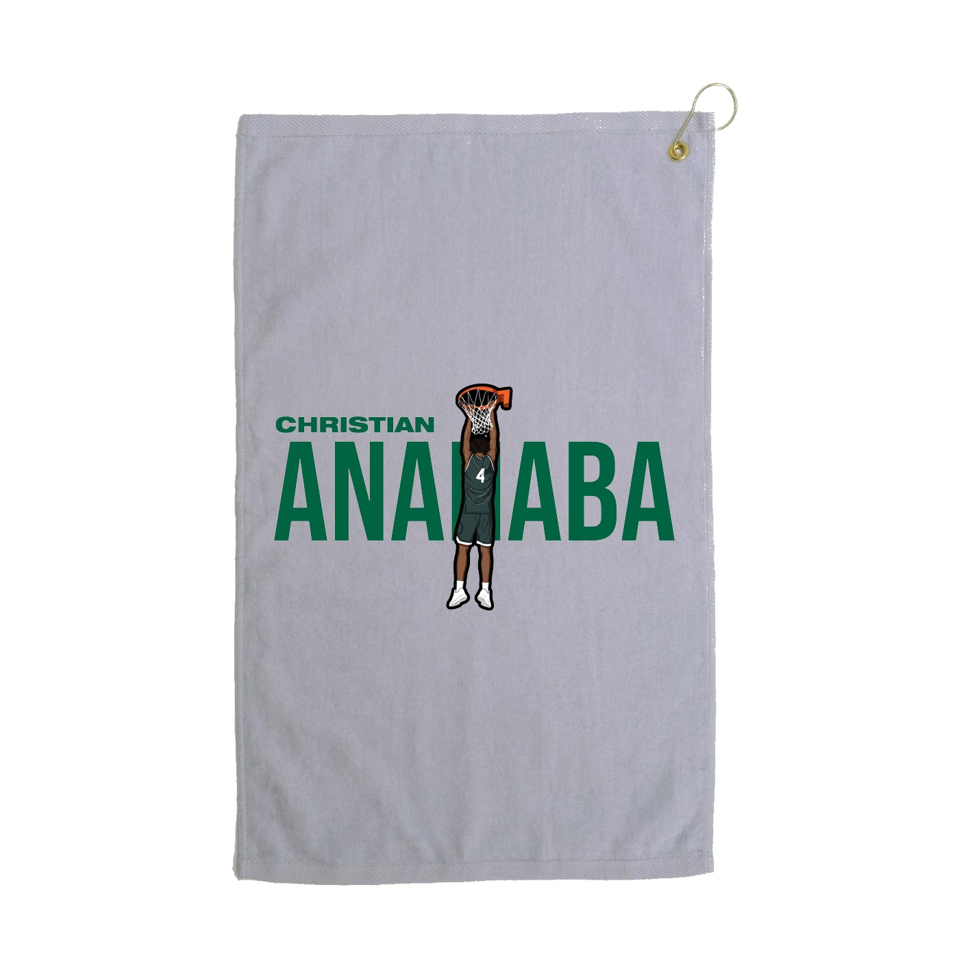 Golf Towel — Player Name in Grey