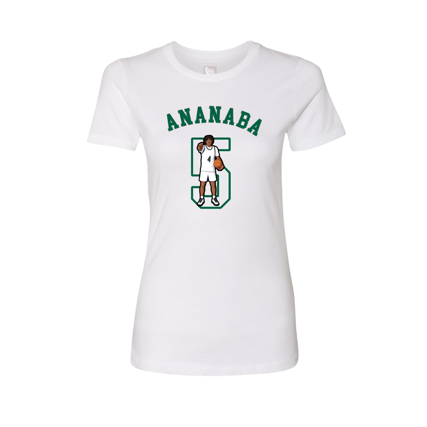 Fitted Women's Tee — Shirsey Arch in White