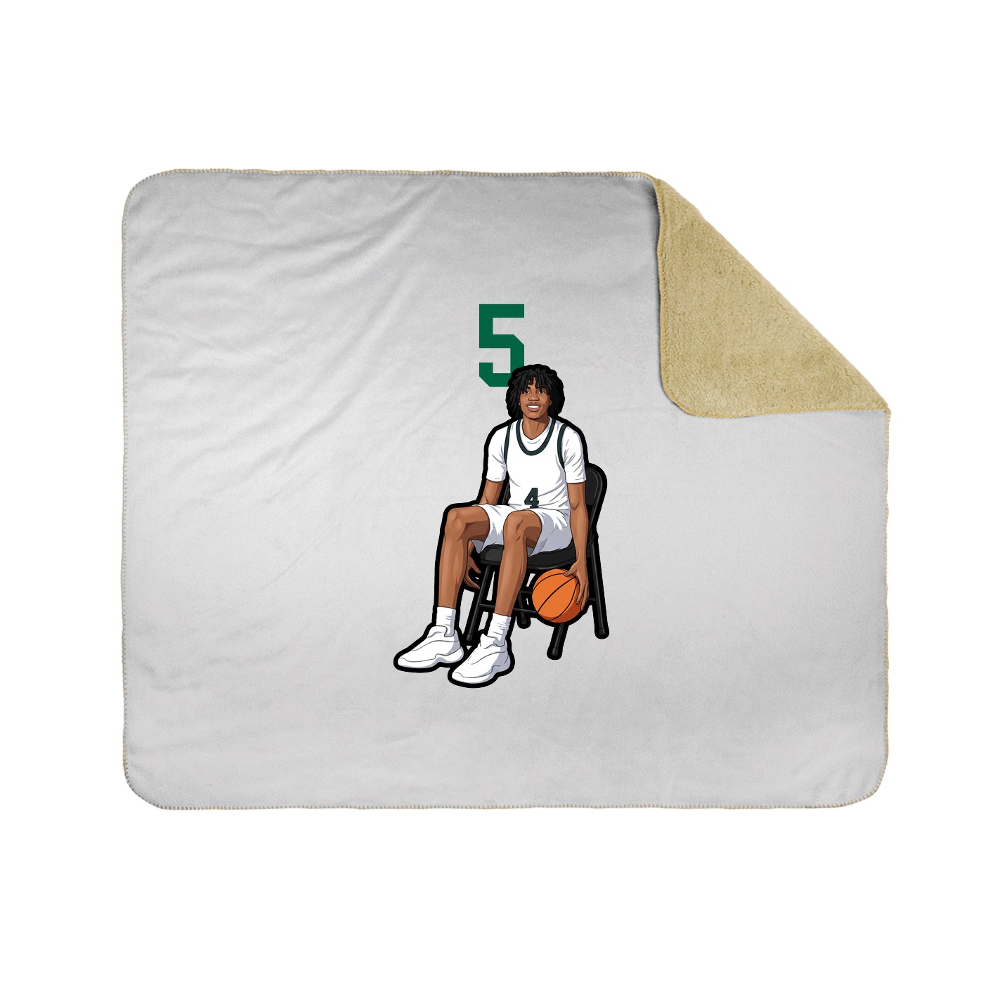 Throw Blanket — Number Top in White