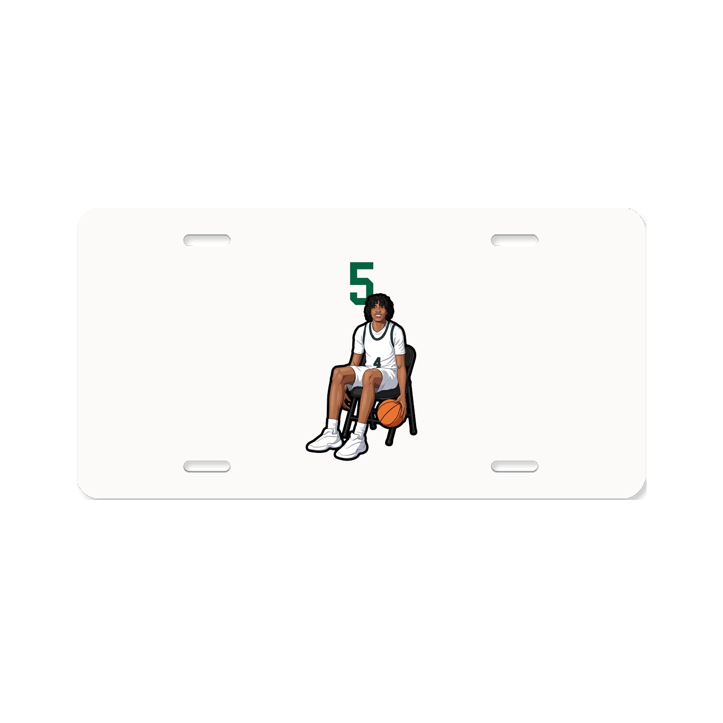 License Plate — Number Top in Classic