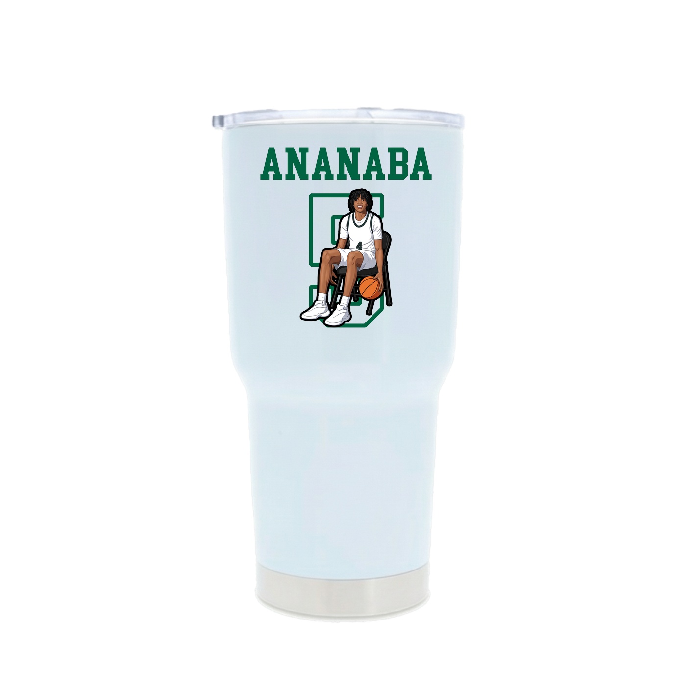 30oz Stainless Steel Tumbler — Shirsey in White