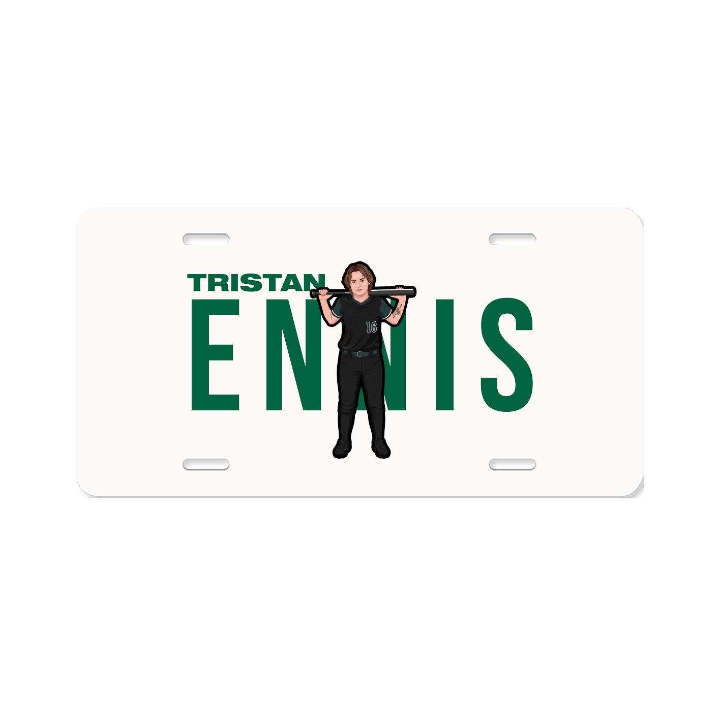 License Plate — Player Name in Classic