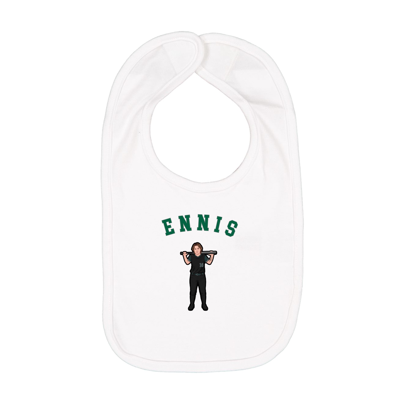 Infant Bib — Shirsey Arch in White
