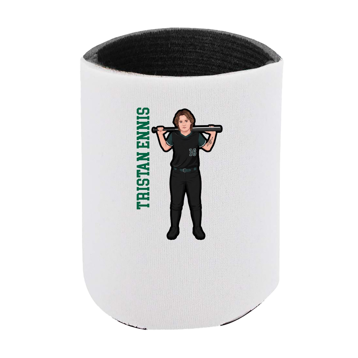 Can Holder — Name Vertical in White