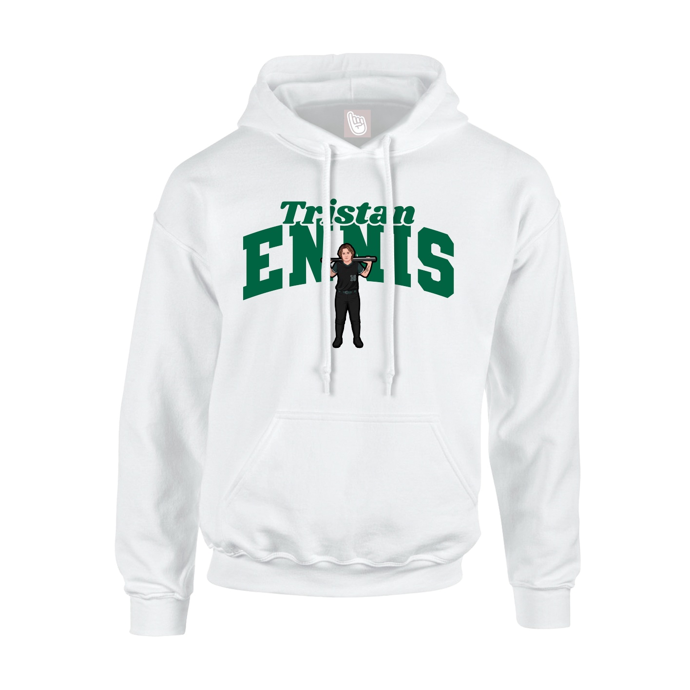 Hoodie — Signature Arch in White