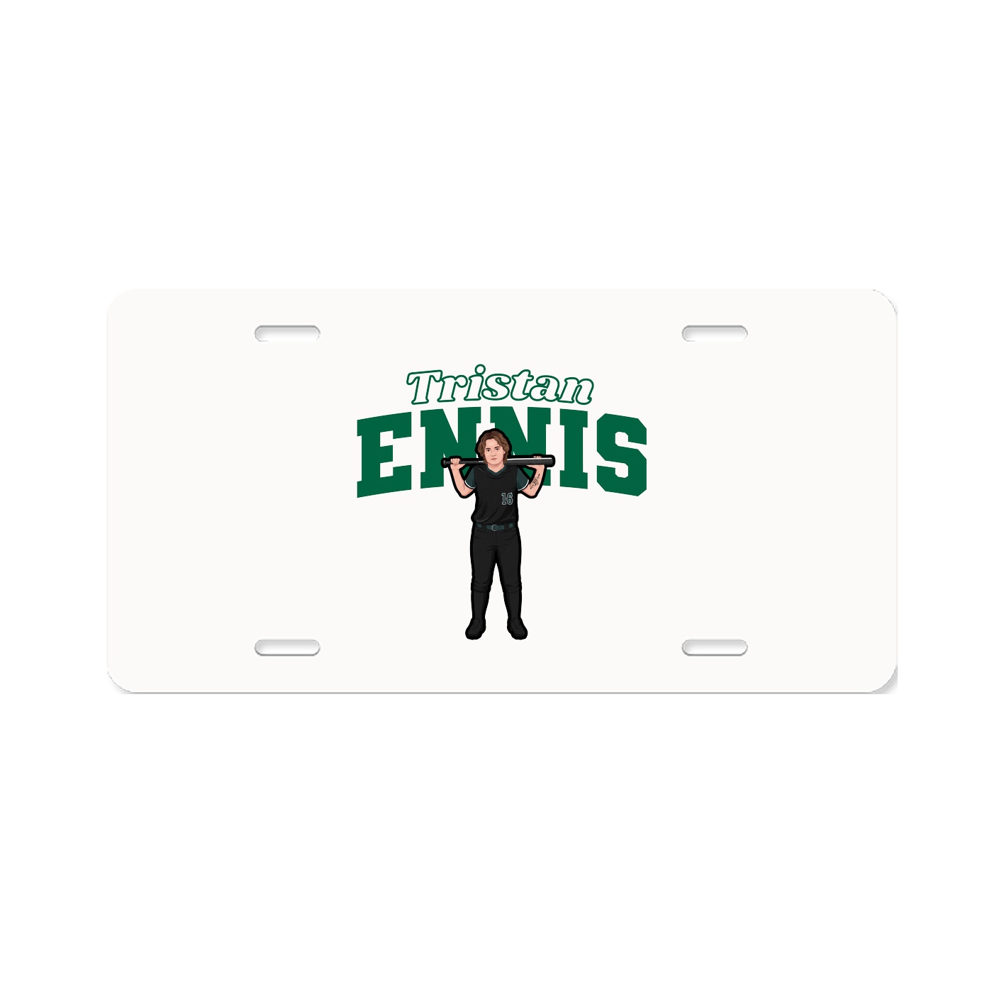 License Plate — Name Arch in Classic