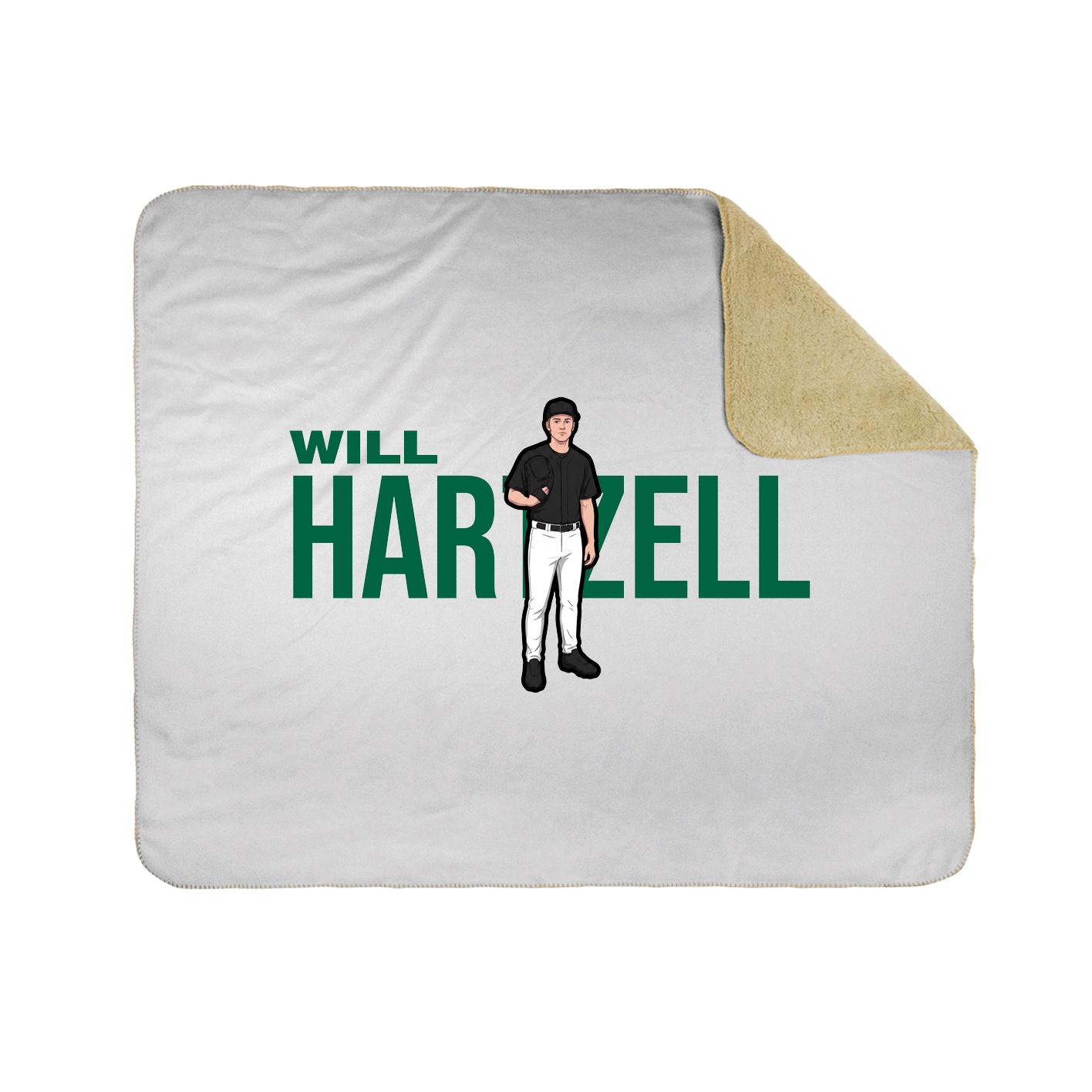 Throw Blanket — Player Name in White