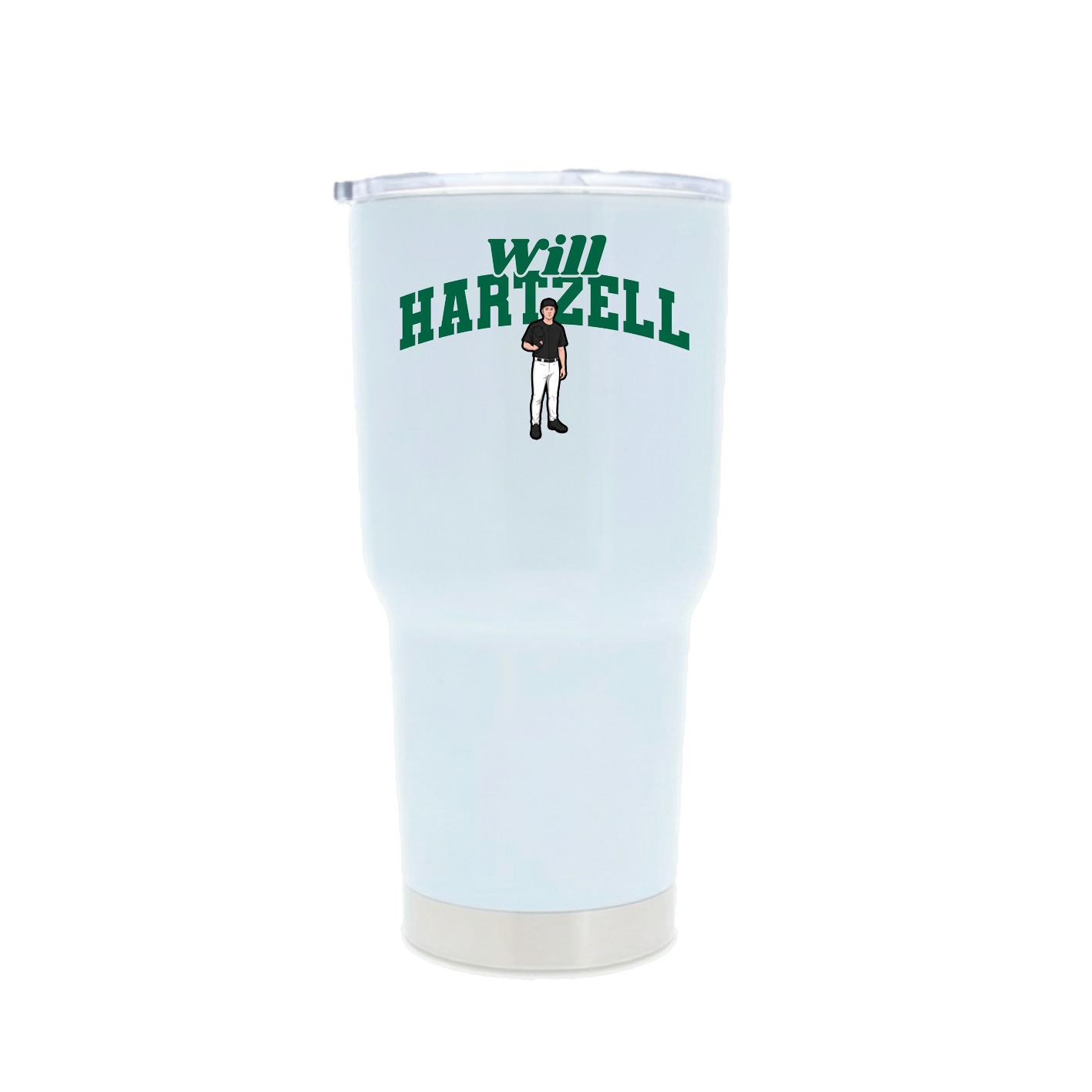 30oz Stainless Steel Tumbler — Signature Arch in White