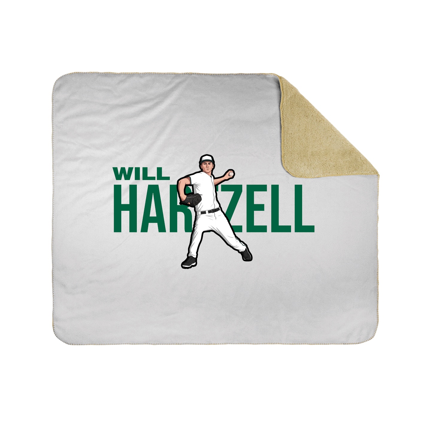 Throw Blanket — Player Name in White