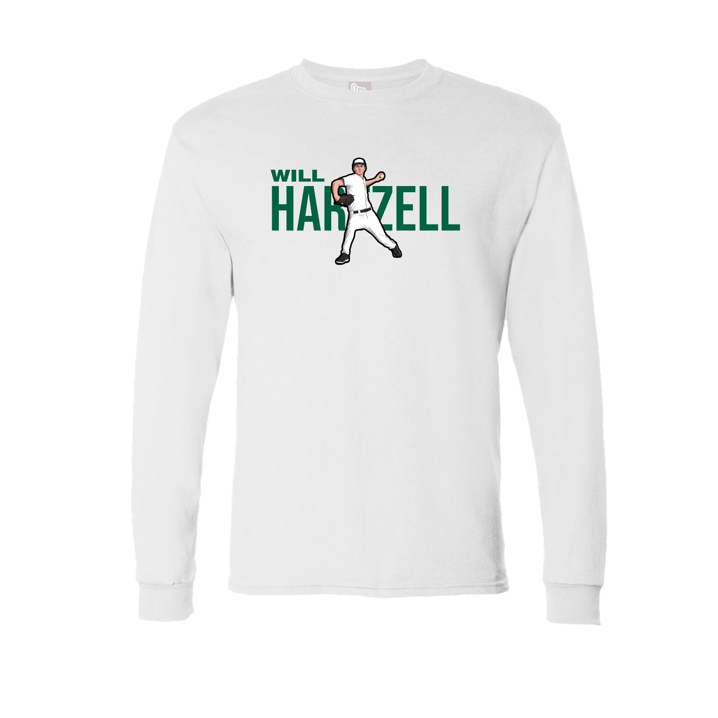 Long Sleeve Tee — Player Name in White