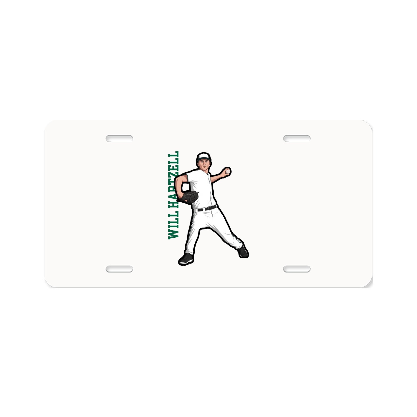 License Plate — Name Vertical in Classic