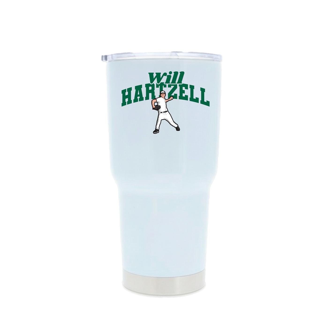 30oz Stainless Steel Tumbler — Signature Arch in White