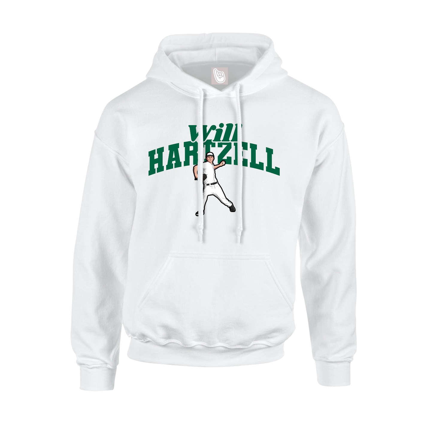 Hoodie — Signature Arch in White