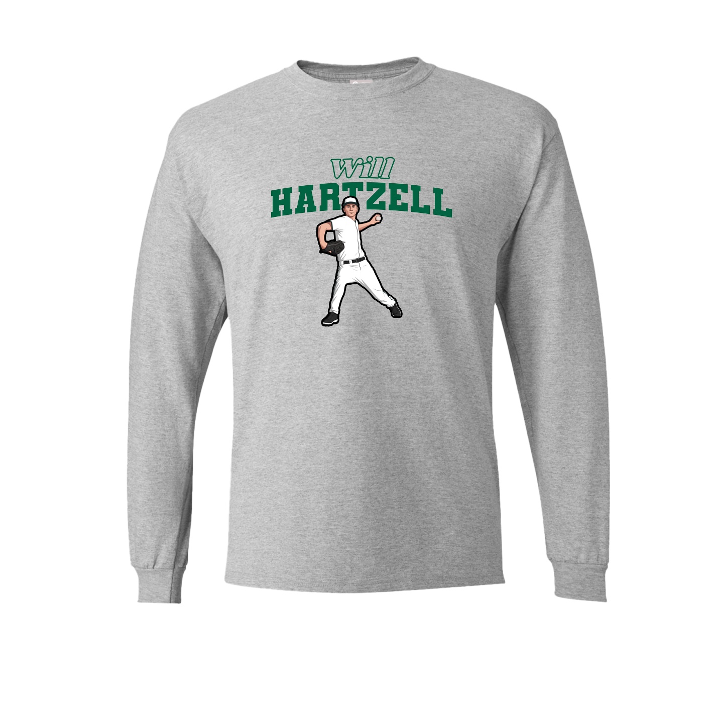 Long Sleeve Tee — Name Arch in Grey