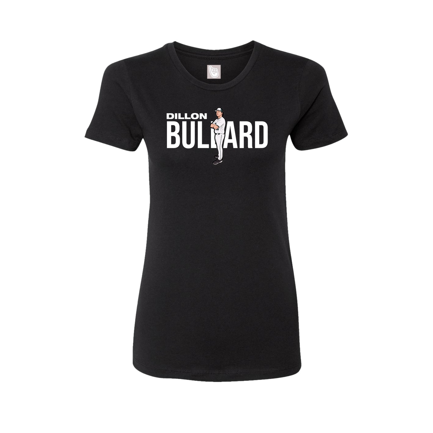 Fitted Women's Tee — Player Name in Black