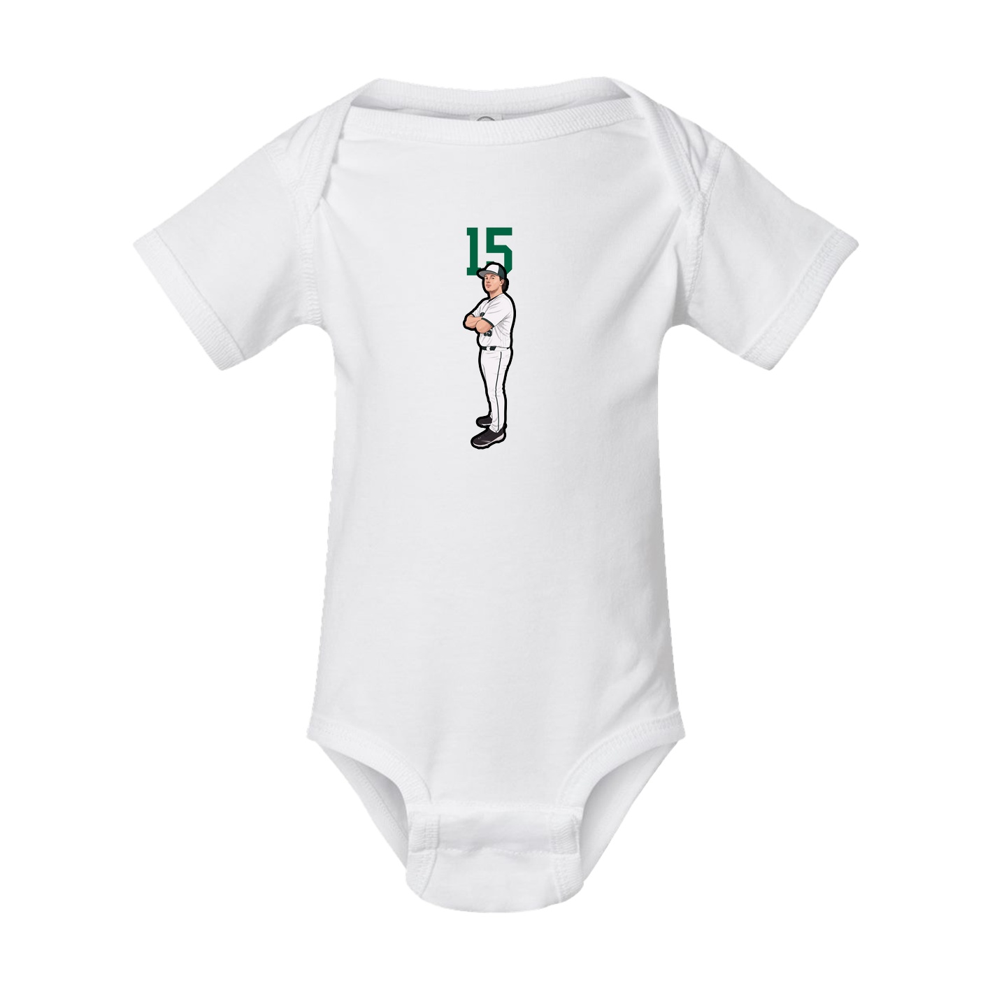 Baby Onesie — Number Top in White