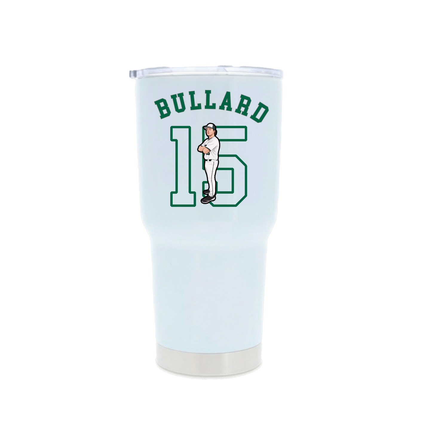 30oz Stainless Steel Tumbler — Shirsey Arch in White