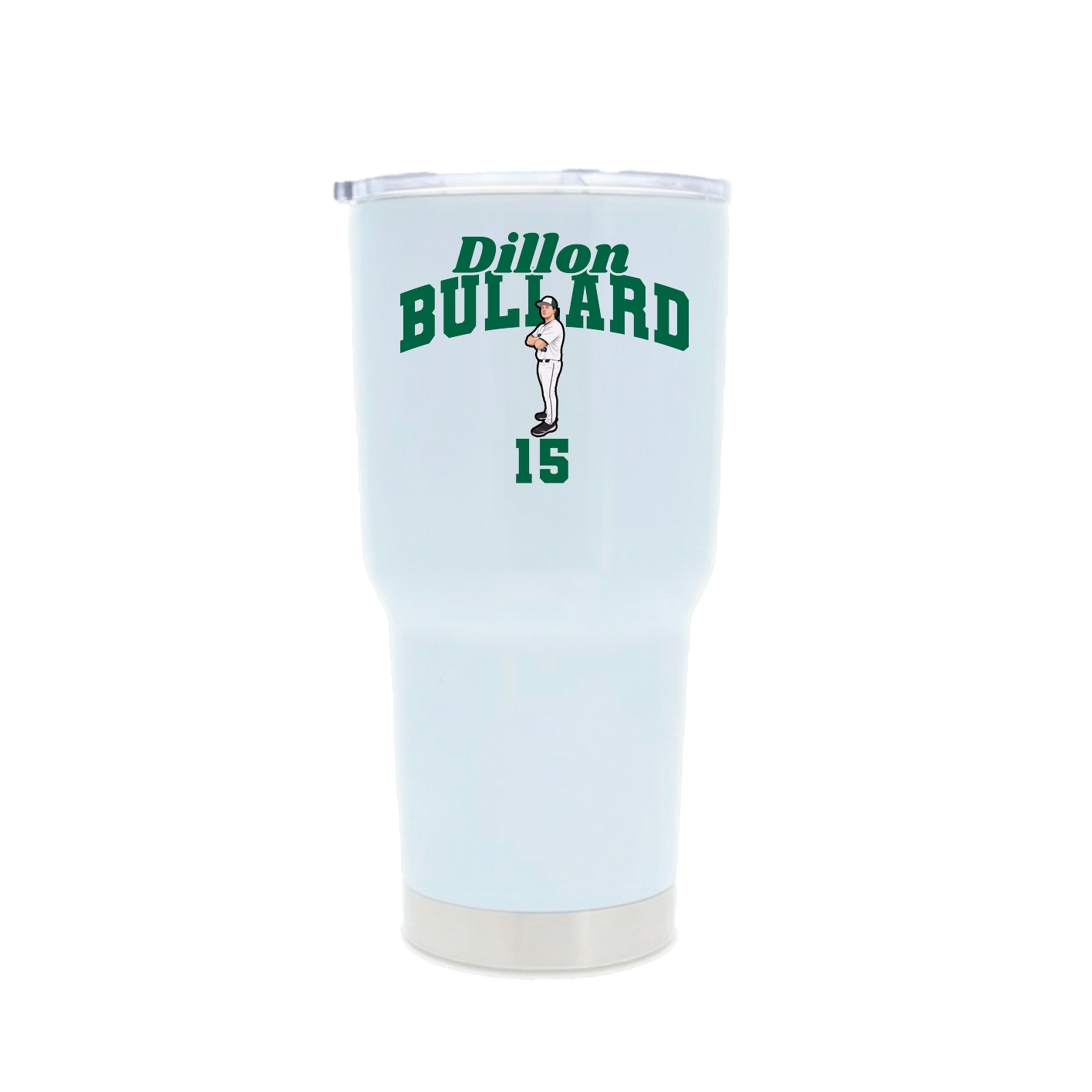 30oz Stainless Steel Tumbler — Signature Arch in White