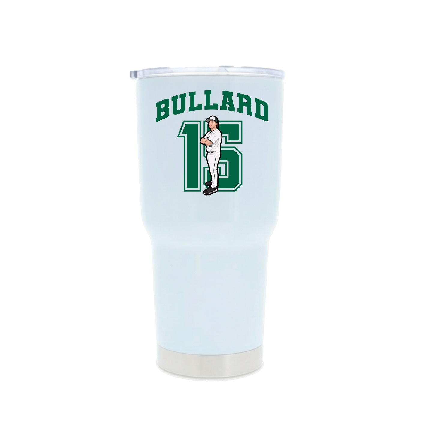30oz Stainless Steel Tumbler — Number in White