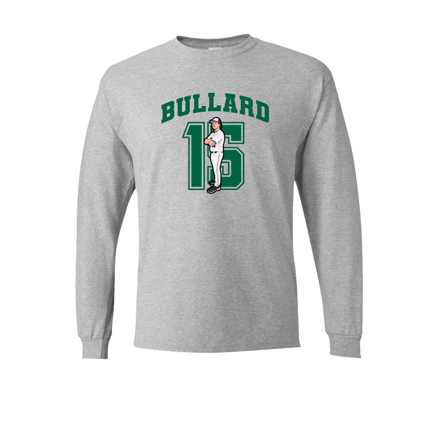 Long Sleeve Tee — Number in Grey