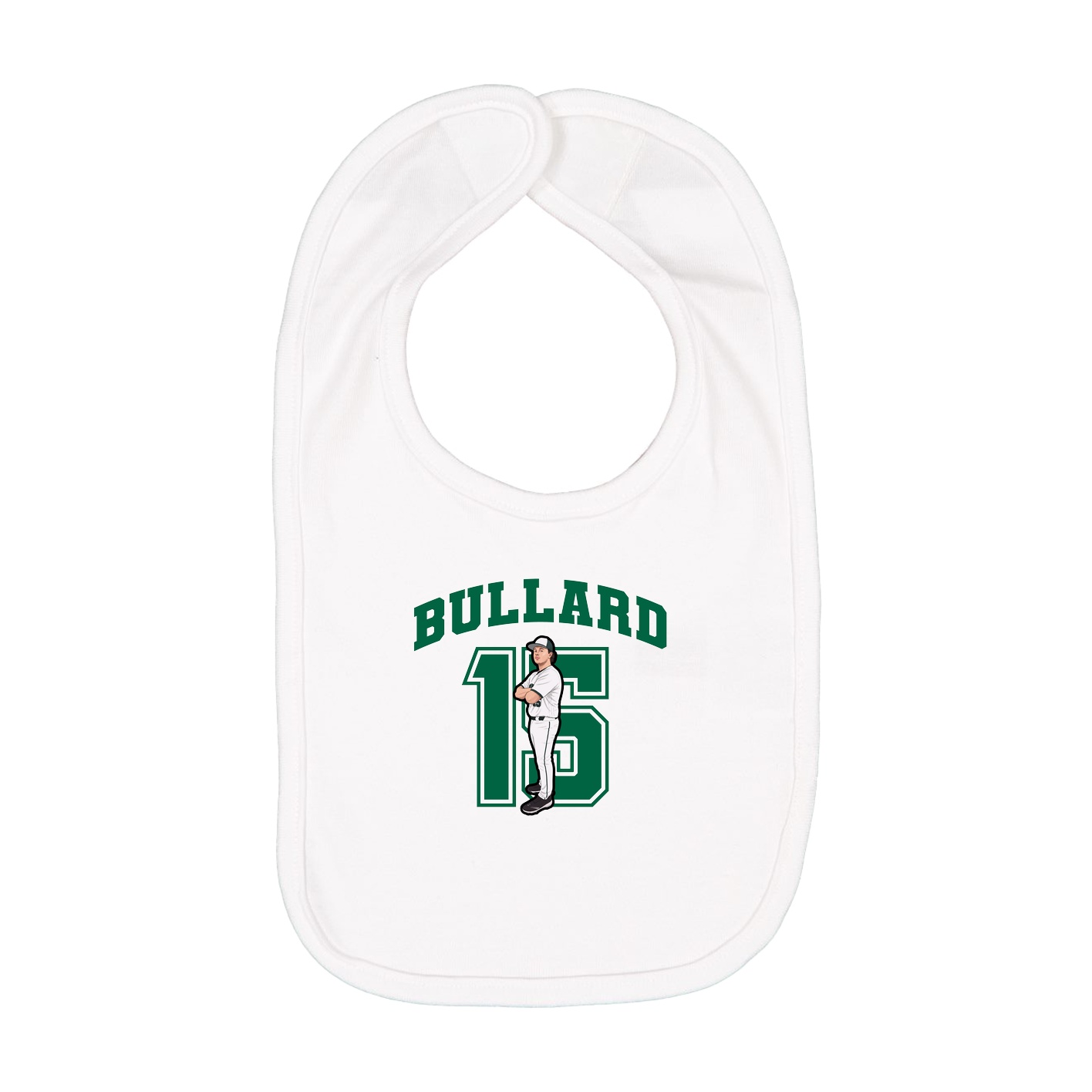 Infant Bib — Number in White