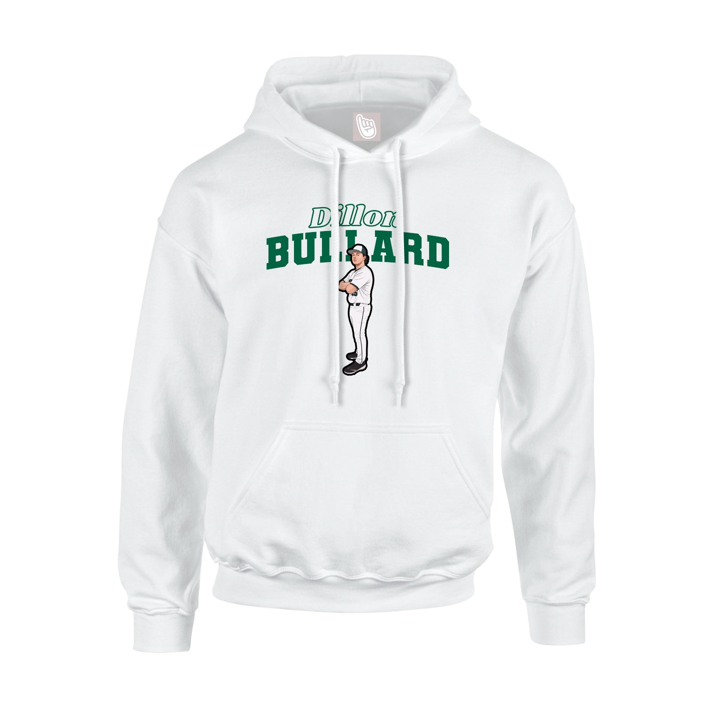 Hoodie — Name Arch in White