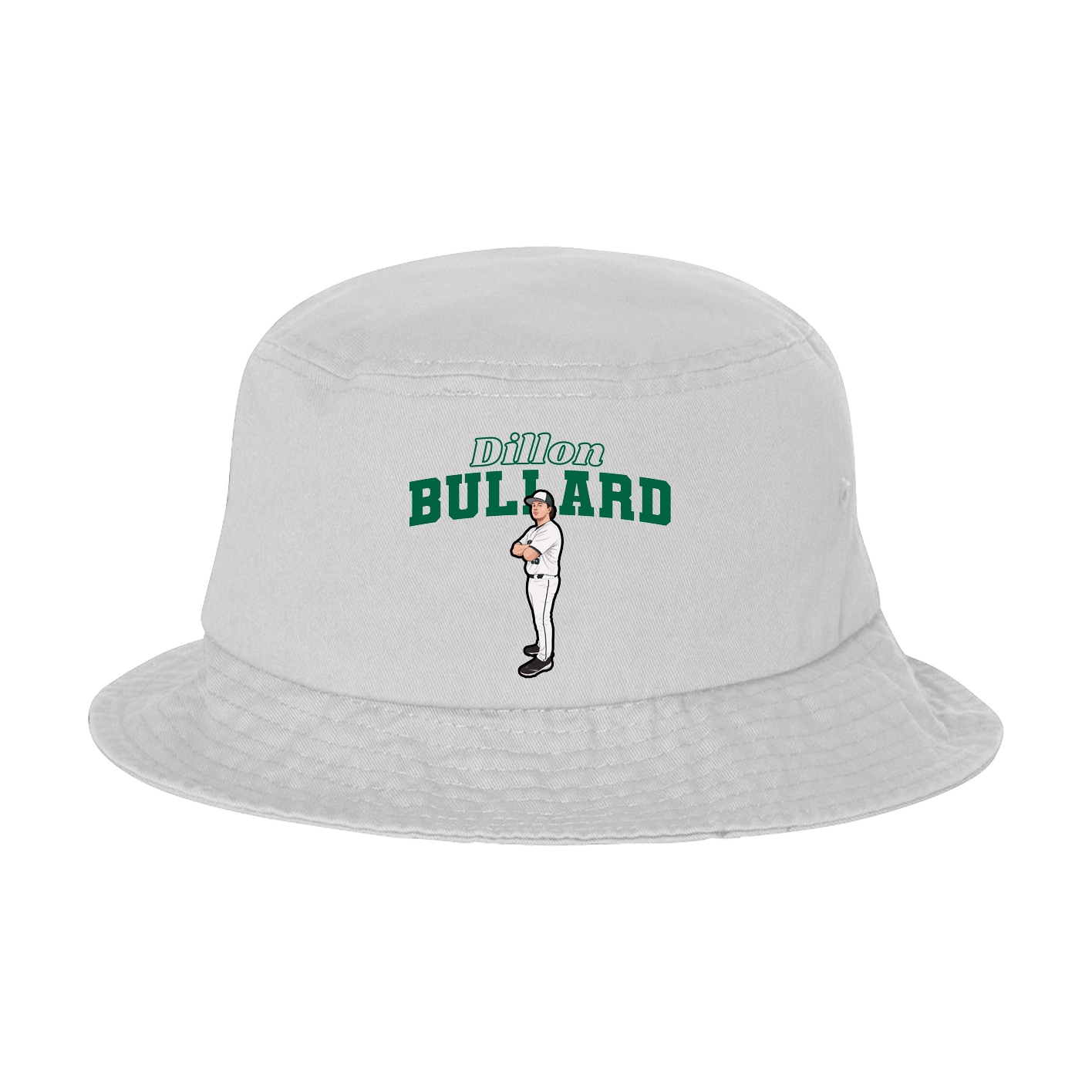 Bucket Cap — Name Arch in White